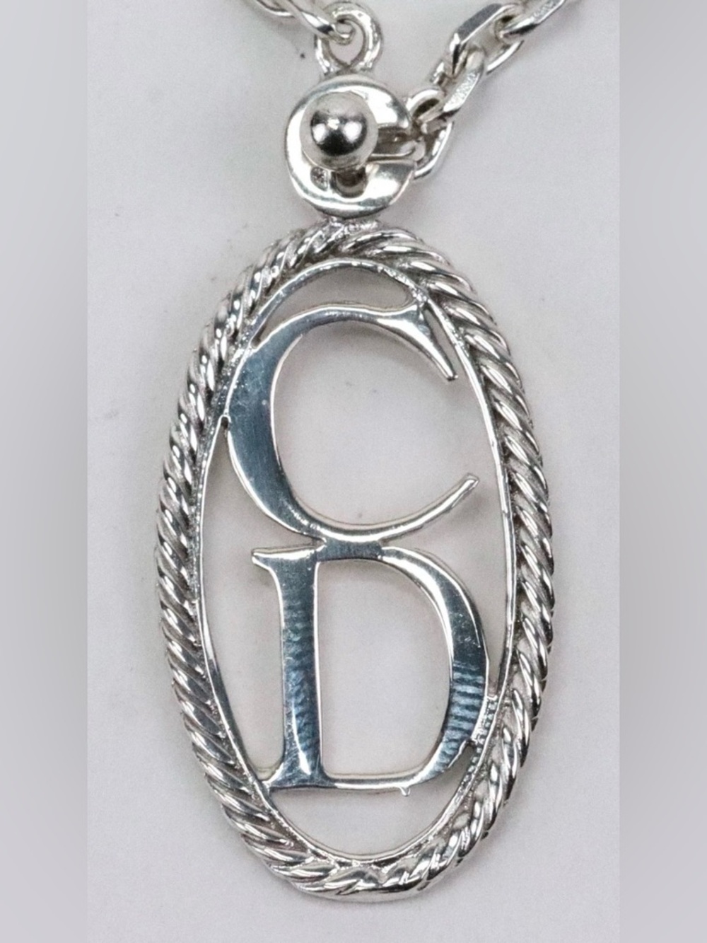 Vintage Christian Dior Sterling Silver Keychain/Purse Charm - Picture 3 of 3